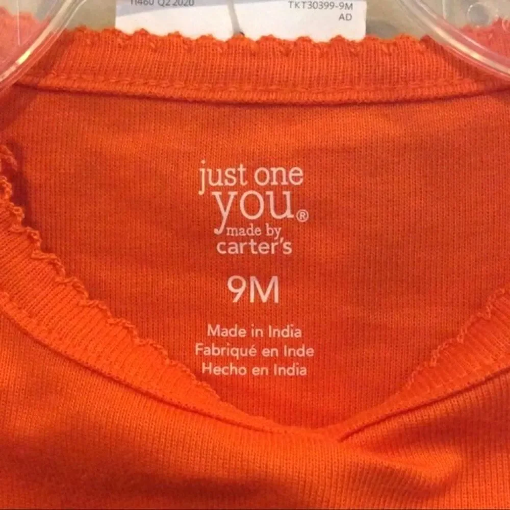Halloween Pumpkin Tutu Outfit Carters Just One You One Piece Footie Baby Girl 9M